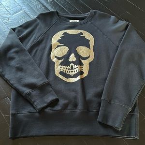 Zadig & Voltaire - Black & Gold Skull Sweatshirt - Size XS